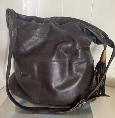 Vintage by Sharif Shoulder Hobo Bag Brown Soft Leather - Image 1 of 4