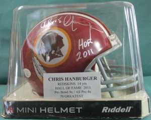 "CHRIS HANBURGER" SIGNIERTER WASHINGTON REDSKINS MINIHELM (JSA) - Bild 1 von 3
