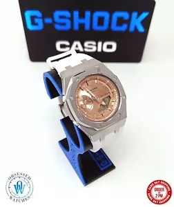 Stunning Casio G-Shock GMA-2100MD 7AER Rose Gold 42mm Custom CasiOak Gen 5 UK - Picture 1 of 9
