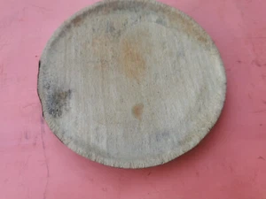 OLD ROUND WOODEN CUTTING BOARD VINTAGE RUSTIC SERVING BOARD PLATE - Picture 1 of 6