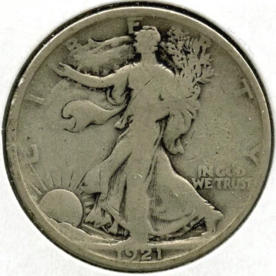 1921 Walking Liberty Silver Half Dollar - Philadelphia Mint - L588 - Image 1 of 2