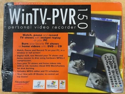 Hauppauge WinTV PVR-150  TV Tuner/Personal Video Recorder WIRELESS REMOTE MCE PC - Image 1 of 4