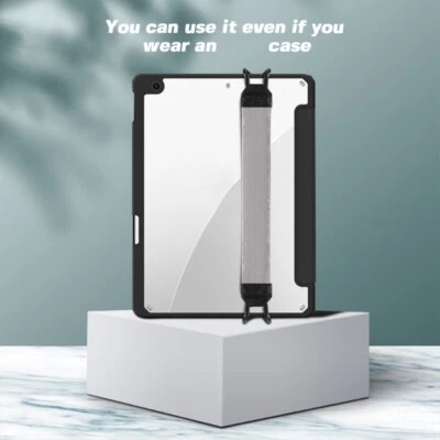 Security Hand Strap Holder for Pad Tablet E-Readers PU Leather Belt Finger Grip - Image 1 of 4