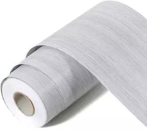 13 Yard Grey Wood Grain Wallpaper Border Removable PVC Waterproof Peel and Stick - Picture 1 of 12
