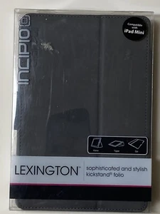 iPad Mini Case Incipio Lexington Kickstand Folio Gray Micro Suede Magnetic New - Picture 1 of 9
