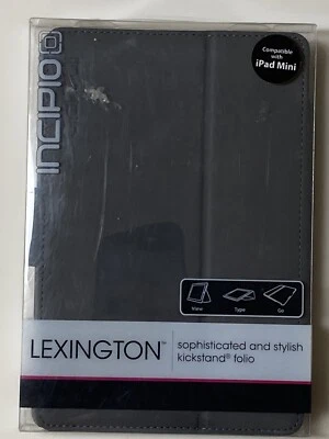 iPad Mini Case Incipio Lexington Kickstand Folio Gray Micro Suede Magnetic New - Image 1 of 4