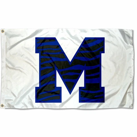 Memphis Tigers Block M Striped Flag Large 3x5 Cover