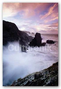 POSTER Ireland Surf Pounding Rocky Coast - Imagen 1 de 1