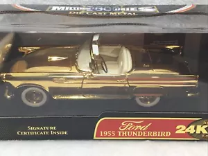 Rare 1990 Official Ford Motor Co. 24K Gold Plated Edition 1955 Ford Thunderbird - Picture 1 of 12