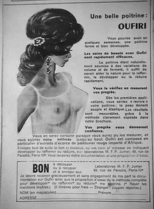 PUBLICITÉ DE PRESSE 1976 UNE BELLE POITRINE OUFIRI TRAITEMENT ESTHÉTIQUE - SEINS - Imagen 1 de 1