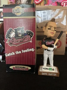 Daric Barton Sacramento River Cats Signed Bobblehead SGA Auto Oakland A’s AAA - Picture 1 of 10