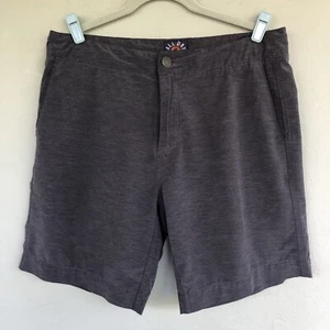 Pantalones Cortos Faherty Todo el Día Para Hombre 32 Gris Negro Chino Elastizados Bolsillo Cordón Preppy - Imagen 1 de 14