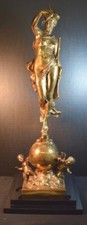 Augustin Moreau Vauthier Bronze Statue of Fortune