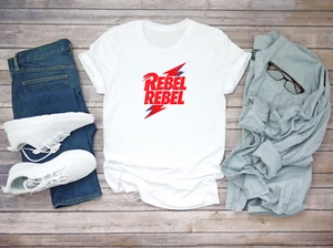 David Bowie Rebel Rebel kurzärmeliges Herren-T-Shirt Z106 - Bild 1 von 2