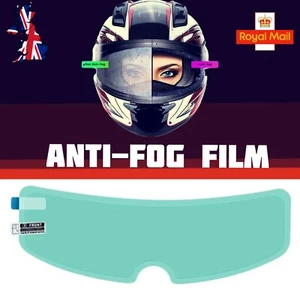 Motorcycle Helmet Visor Anti Fog Film Nano Coating Fog Resistant Film UK Seller - Picture 1 of 7