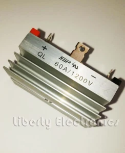 DIODE RECTIFIEUSE DE PONT MONOPHASÉ À 4 BROCHES neuve avec dissipateur thermique QL60A 1200V - Photo 1 sur 1
