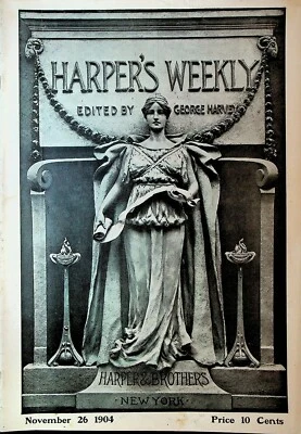 Harper's Weekly November 26 1904 Yale Princeton Football Game Ethel Barrymore - Image 1 of 4