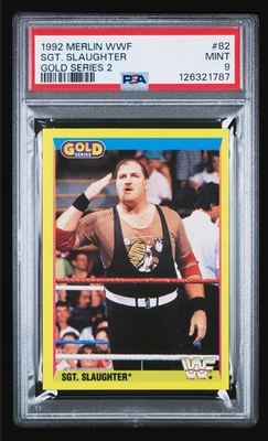 Merlin 1992 Reino Unido WWF #82 SGT. matanza; gold series lucha libre PSA 9 (POP 1, 0^) Foto 1 de 3