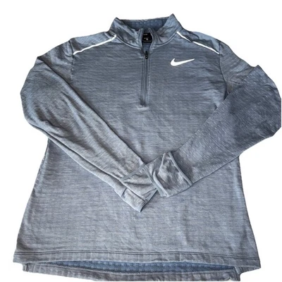 Pullover para correr Nike Therma Sphere Element 3.0 1/2 cremallera azul jaspeado mediano Foto 1 de 4