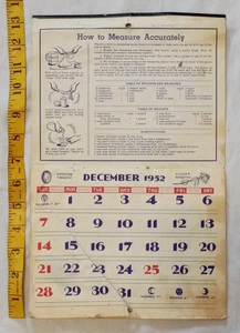 Vintage 1952 Federal Civil Defense Wall Calendar -How To Survive Atomic Attack - Picture 1 of 5
