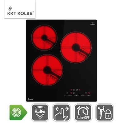 Piano cottura in vetroceramica KKT KOLBE Autark spirali riscaldanti 45 cm 3 zone 9 livelli