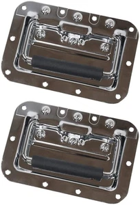 HMF 2x Klappgriff Einbauschale gefedert Kistengriff Tragegriff Boxengriff - Bild 1 von 3