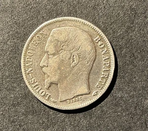 France - Louis- Napoléon Bonaparte - Rare monnaie de 50 Centimes 1852 A - Picture 1 of 2