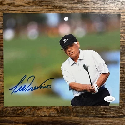 Foto firmada por Lee Trevino de 8x10 Beckett certificado de autenticidad PGA Happy Gilmore Golf autografiada Foto 1 de 2