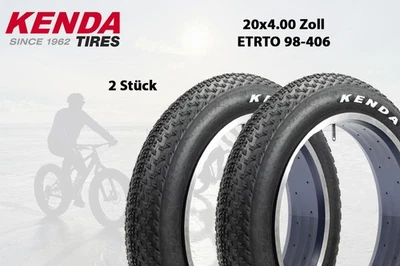 2 Stück 20 Zoll KENDA Fahrrad Reifen 20x4.00 Fat Bike MTB 98-406 Decke tire
