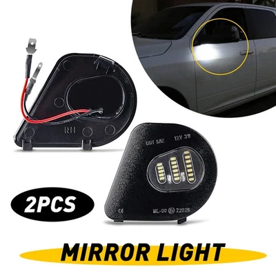 LED Side Puddle Lights Mirror For Dodge 2010-19 Ram 1500 2500 3500 4500 5500 - Image 1 of 4
