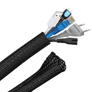 Hocerlu Cable Tidy Sleeve - 3m geflochtener Draht Organizer, schwarz - Bild 1 von 13