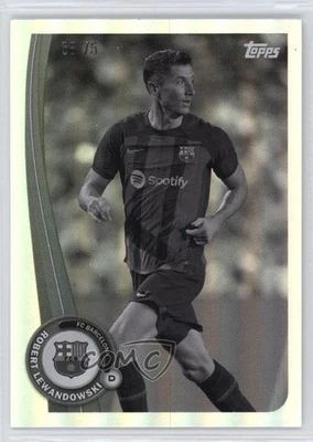 2022-23 Topps FC Barcelona Fan Set Black & White /75 Robert Lewandowski #BA-13 - Image 1 of 2