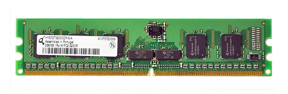RAM Qimonda 256MB 1Rx16 PC2-3200R DDR2 RDIMM 400MHz HYS72T32000DR-5-A Foto 1 de 1