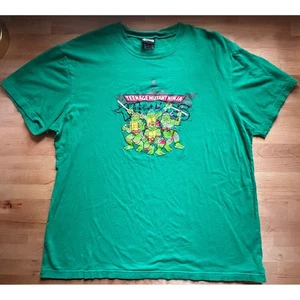 Teenage Mutant Ninja Turtles Green Crew Neck T-Shirt Mens Size Large - Picture 1 of 6