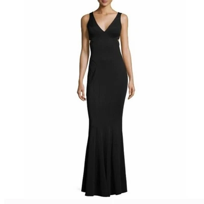 Vestido Y2K Zac Posen Para Mujer 0 Jax Vendaje Sirena Negro Corte Formal Cóctel Foto 1 de 4