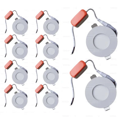10Pack 3inch LED Ceiling Lights Ultra-Thin Recessed Retrofits Kit 6000K Daylight - Image 1 of 4