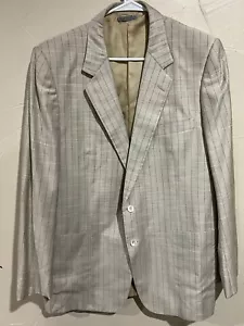 Vtg Italian Blazer Men’s Sport Coat Suit Jacket Bandieras Dallas Striped - Picture 1 of 11