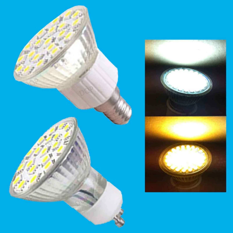 10x 4.8W LED Spot Light Bulbs UK Stock, Day or Warm White Replaces Halogen Lamps - Image 1 of 1