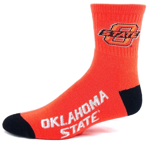 Oklahoma State Cowboys Orange Black Deuce Quarter Socks Cover