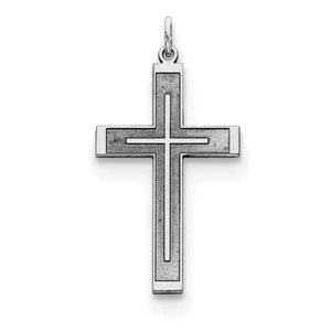 Sterling Silber Laser Design Kreuz Anhänger QXR118 - Bild 1 von 1