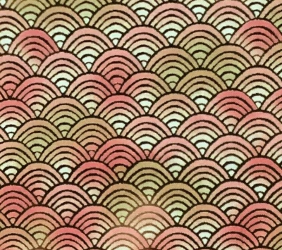 peony dance ,timeless treasures fabric,BTY,scallop,shell,geometric,pink - Image 1 of 2