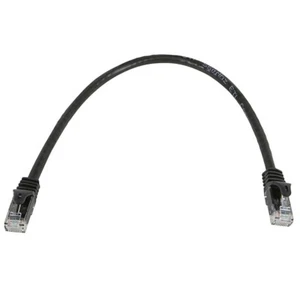 0.5FT CAT6 RJ45 Ethernet LAN Network Patch Cable UTP Copper Wire 24AWG Black - Picture 1 of 2