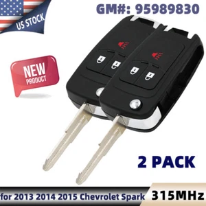 2 Replacement Remote Key Fob for Chevrolet Spark 2013 2014 2015 - A2GM3AFUS03 - Picture 1 of 6
