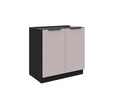 Küchen Unterschrank 80 cm Küche ARONA Kaschmir beige Küchenzeile Küchenblock - Bild 1 von 4