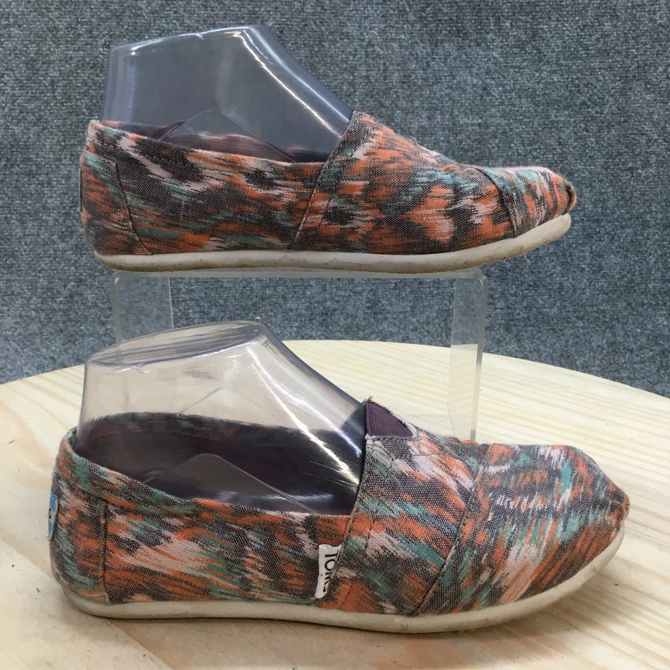 Toms Shoes Womens 6 Classic Alpargata Slip On Multicolor Flats Comfort 450615 To - Изображение 1 из 4