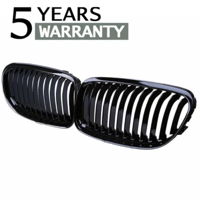 For BMW 3-Series E91 Touring 2008-2012 Gloss Black Kidney Bumper Grill Grille Foto 1 de 4