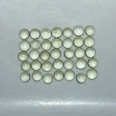 Lemon Quartz  3mm, 4mm, 5mm, 6mm Flat Back Round Cabochon Loose Gemstone(s) - Image 1 of 4