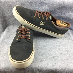 DC Canvas Skating Low Top Shoes, Men's 12 (Ocean Blue/Burnt Orange Laces) - Picture 1 of 8