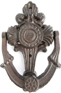 Battiporta storico ferro ghisa storico stile liberty croce metallo - Foto 1 di 5