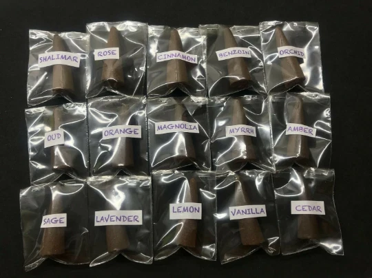 Sample Pack Of Incense Cones Hand Dipped with Essential Oils100% Natural Incense - Image 1 of 4
